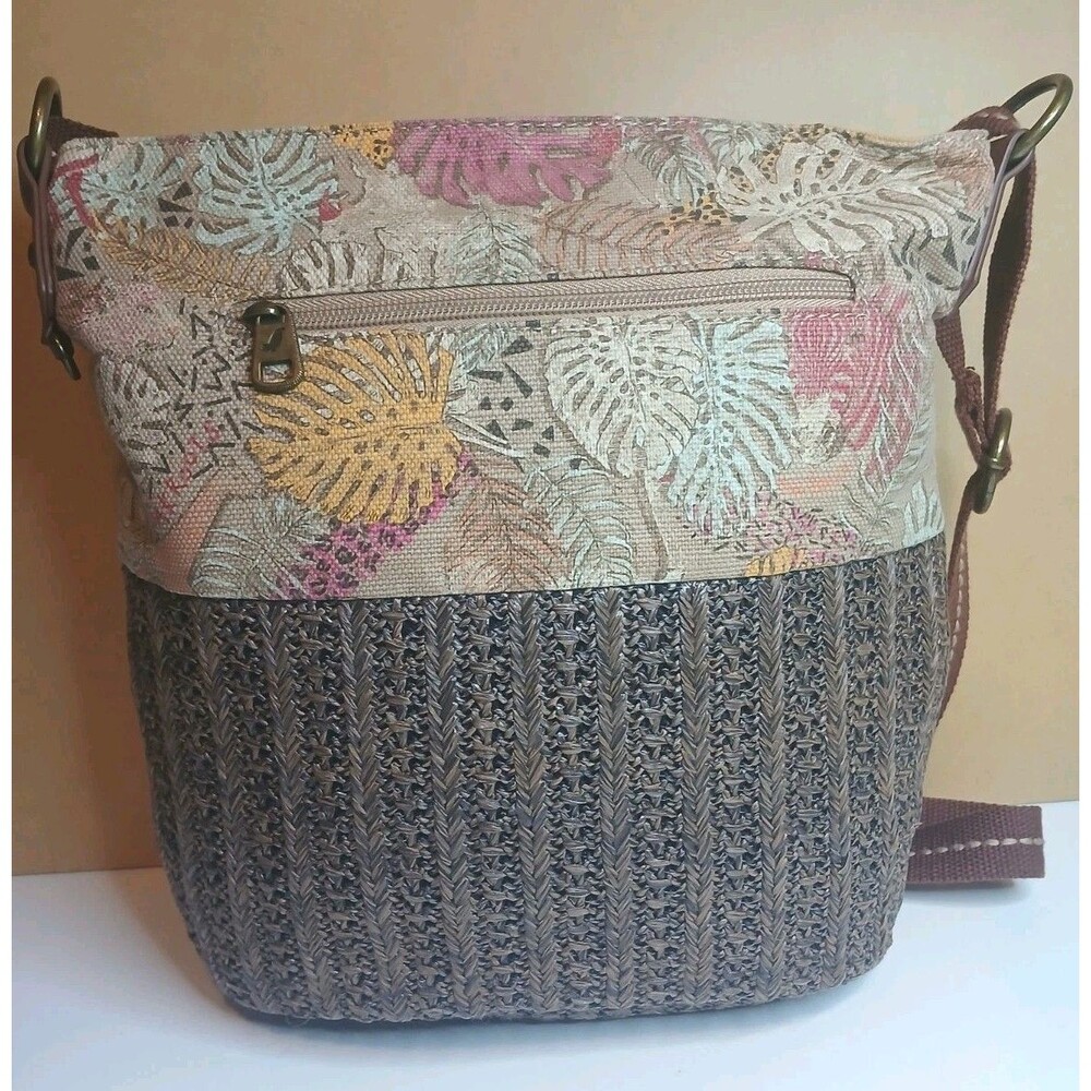 Sakroots Large Soft Bucket Artist Circle Jute /Cotton Tropical Print Boho EUC - Picture 2 of 16